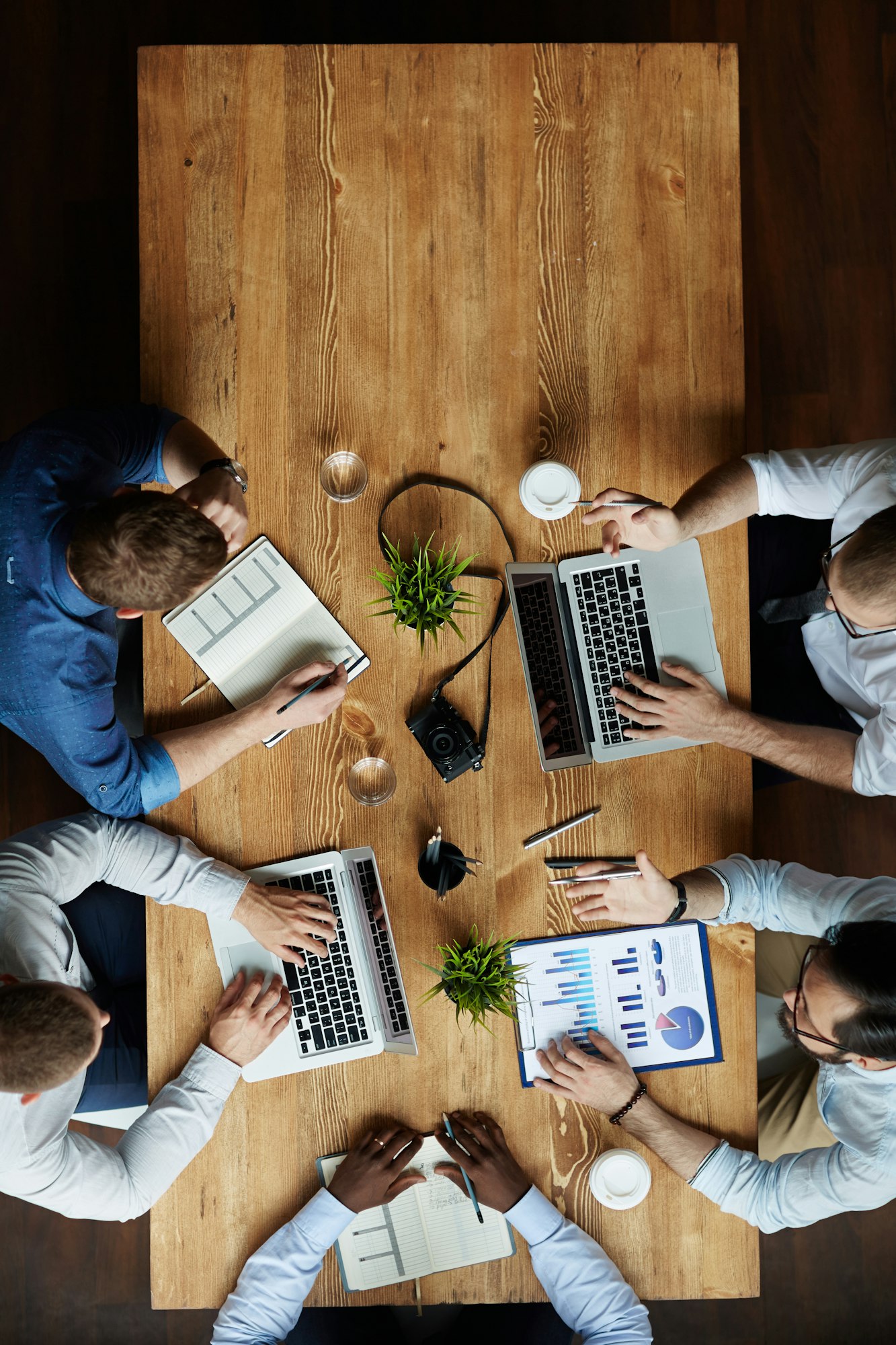 Businessmen working